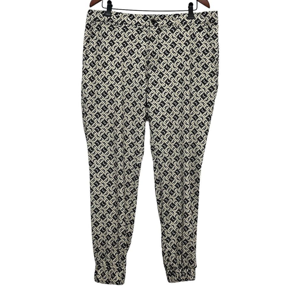 J. Lindeberg Black & White Monogram Joggers